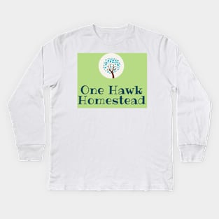 One Hawk Homestead Design #2 Kids Long Sleeve T-Shirt